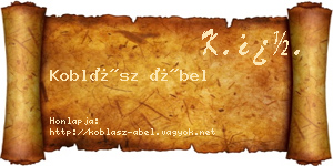 Koblász Ábel névjegykártya